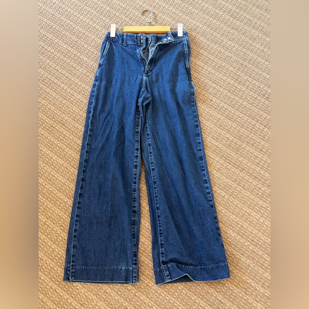 Uniqlo Wide Straight Blue Denim Jeans